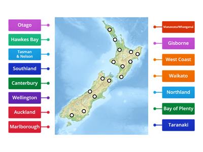 16 Regions of New Zealand