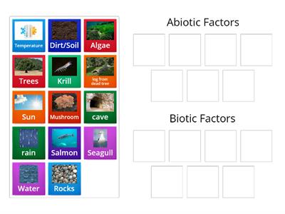  Biotic vs. Abiotic Factors