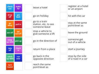 Phrasal Verbs. Traveling