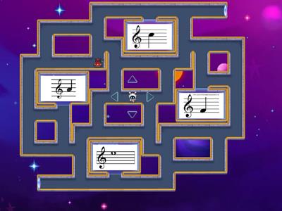 Treble Clef Note Name Maze Chase (spaces)
