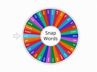 Spin a Snap Word
