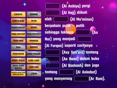 CERITA 3 (Surat Al Quran ke-21 sampai ke-30)