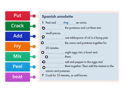 Vocabulary Part 3 Spanish Omlette