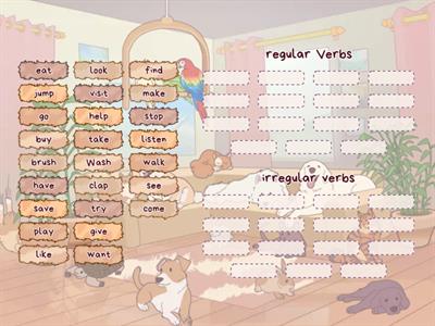 Sort the regular/irregular Verbs