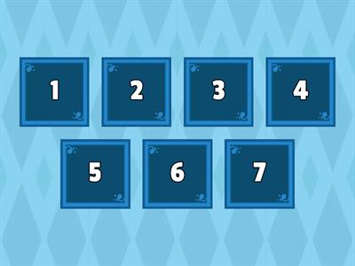Number names - 1 to 7