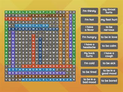 SOPA DE LETRAS 1-VOCABULARIO: HABLAR DE LA SALUD