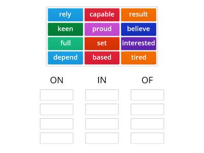 DEPENDENT PREPOSITIONS FOR B2 FIRST