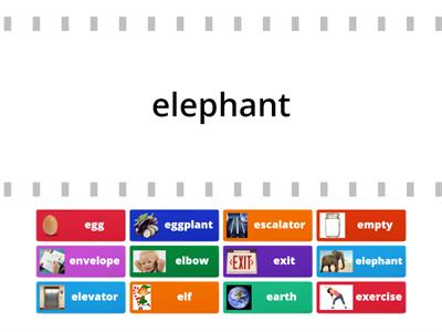 Words Beginning with E