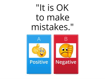 Positive vs. Negative Thoughts