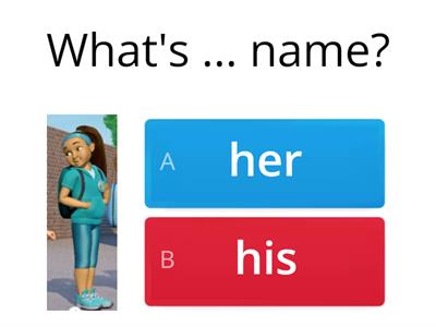 Quick Minds 1. His name is ... / Her name is... . What's her/his name?