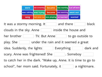 Narrative Tenses-A Story