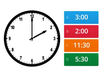  analog time hour/half hour