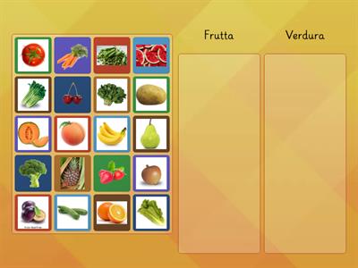 sorting frutta e verdura