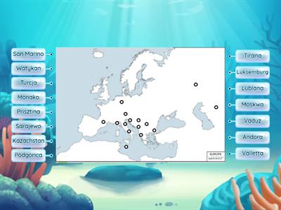 mapa Europy - trudny poziom