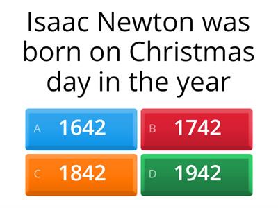 Isaac Newton quiz