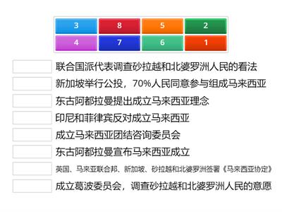 顺序排列马来西亚成立过程