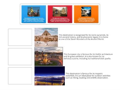 Worksheet de Turismo: Destino de ensueño- autentic 