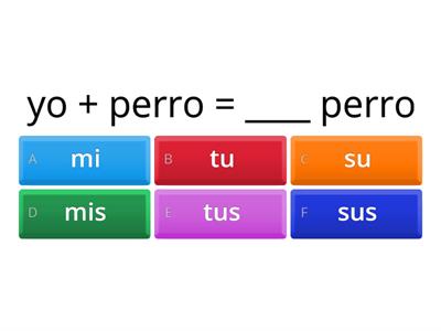 Determinantes posesivos en español (de España)