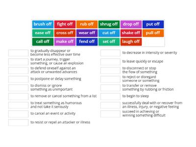 Phrasal verbs with OFF