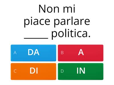 Preposizioni Semplici 