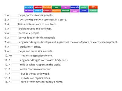 Jobs and occupations - Level 1