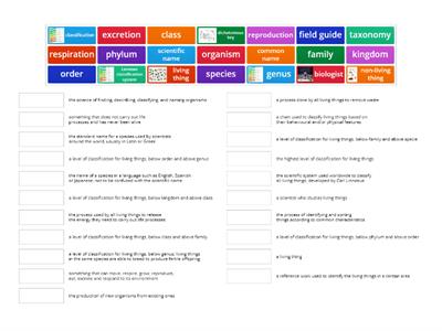 AWESOME ORGANISMS UNIT 2 YEAR 7 GLOSSARY