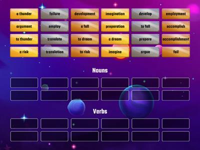 Nouns and Verbs Solution pre-intermediate