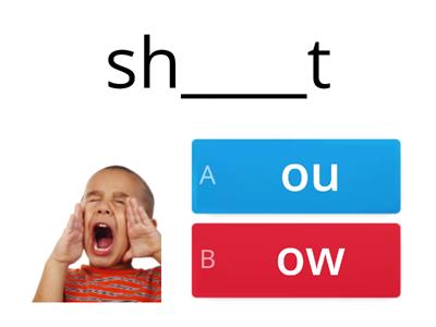 Phonics ow/ ou  vocabulary 