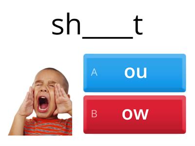 Phonics ow/ ou  vocabulary 