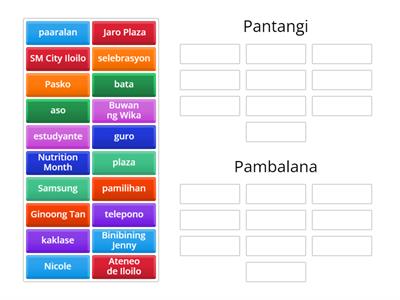 Pambalana at Pantangi