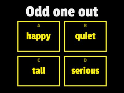 Odd One Out - Quiz