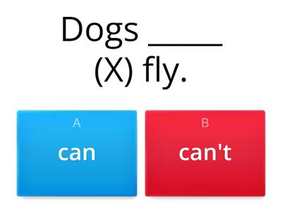 Sentences - can / can`t