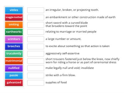 Unit 4 Vocabulary Games: 11