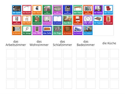 A1.1 Zimmer und Möbel. Was gehört wohin? L4