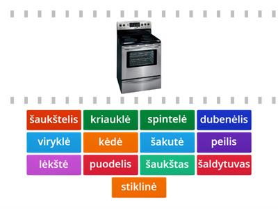 Learn Lithuanian - Kitchen objects