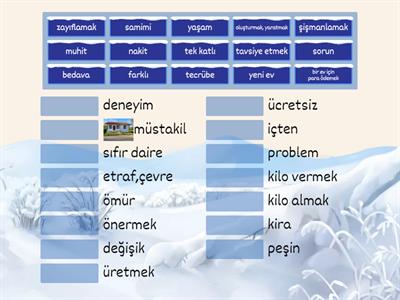 B1 1. Ünite Kelime Çalışması 