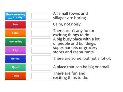 Where You Live Match Up Vocab