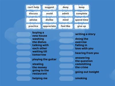 Verbs used with gerunds (A2)