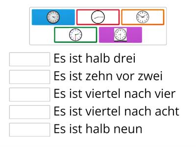Deutsch 4 : Uhrzeiten 