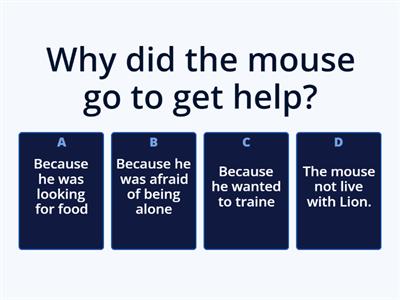 Quiz"The lion and the mouse"