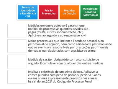 Medidas de coação e de garantia patrimonial 