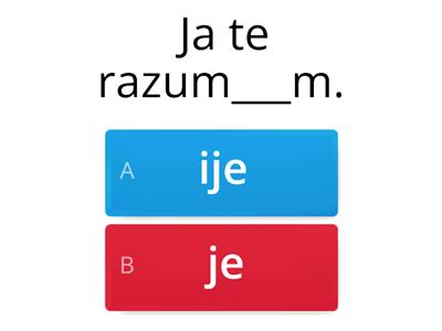 Hrvatski jezik-izgovaranje je i ije