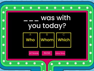 Relative & Interrogative Pronouns Game