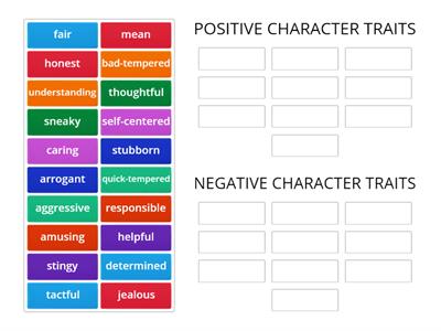 Grade 8 Unit 1 Character Traits