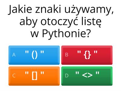 Listy w Pythonie. 