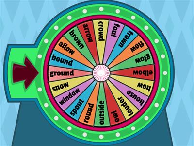EC Unit 8 /ow/ and Unit 9 <ow> spelling - Spin the Wheel