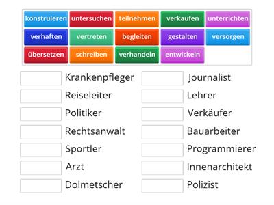 Berufe und Aktivitäten