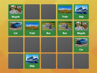 Forms of Transport Matching Game