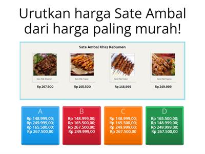 Mengurutkan dan membandingkan bilangan cacah sampai 1.000.000