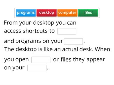 Windows desktop: using windows and icons 